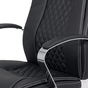 Scaun Directorial OFF 313 Negru – rezistent până la 150 Kg, ergonomic, cu șezut pe arcuri
