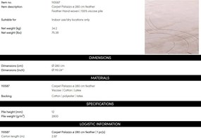 Covor rotund elegant design LUX, Palazzo 280cm