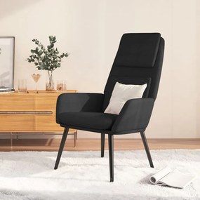 vidaXL Scaun de relaxare, negru, material textil