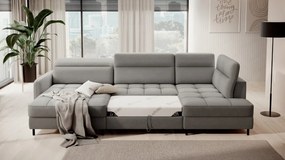 Canapea modulara, extensibila, cu spatiu pentru depozitare, 306x100x165 cm, Berrto L01, Eltap (Culoare: Verde inchis / Manhattan 38)