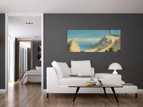 Tablou - Georg Emil Libert, View of Sommerspiret, the Cliffs of Møn, reproducere (120x50 cm)