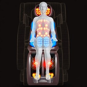 Resigilat: Saltea masaj corp intreg Shiatsu ORTO 174, cu vibratii si incalzire, Negru
