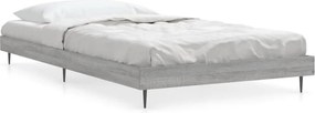 vidaXL Cadru de pat, gri sonoma, 90x190 cm, lemn prelucrat