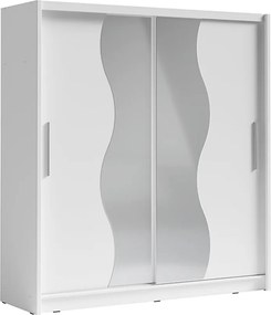 Dressing BIRGAMO TYP 1, alb, DTD laminat, cu 2 usi, 205x63x215 cm
