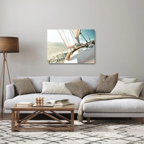 Tablou pe sticlă - Yacht (70x50 cm)