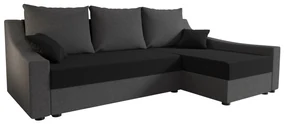 Colțar Opal L (Negru + Gri) (D). 1057310