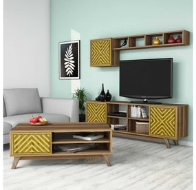 Set mobilier living Ivonne (nuc + galben). 1089289