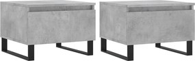 vidaXL Măsuțe de cafea, 2 buc., gri beton, 50x46x35 cm, lemn compozit