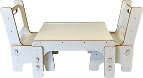 Set Bruno Alb masuta cu scaune