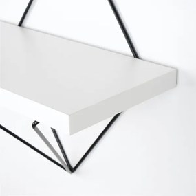 SET 2x raft de perete 14x30 cm alb