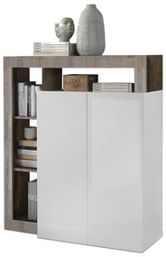 Comodă LENOR albă/maro