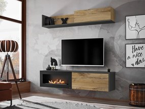 Mobilier living Dalton ANFS DLB (antracit + stejar flagstaff). 1097684