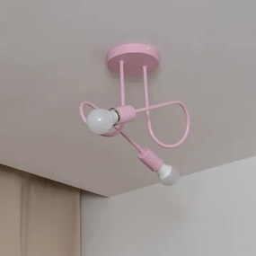 Lustră aplicată OXFORD 2xE27/15W/230V roz