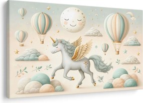 Tablou - Unicorn fericit (90x60 cm)