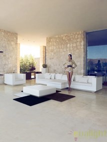 Taburete de exterior / interior design modern premium VELA OTTOMAN CHAISE-LONGUE 100cm