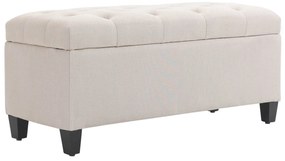 HOMCOM Banc de rangement taburet salon cap de pat cufar de depozitare pentru salon, camera, intrare, 100 x 40 x 44 cm, alb | Aosom Romania