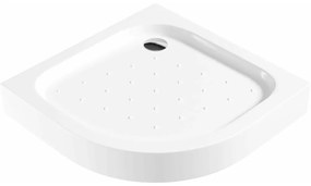 Cadita dus semirotunda Deante Funkia alb 90 cm