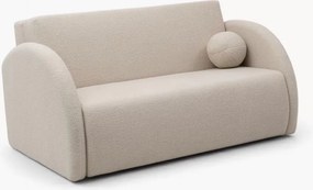 Canapea extensibilă cu 3 locuri și spațiu de depozitare Nubi 140 cm - bouclé bej deschis Quelle 03