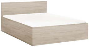 Pat de o persoana stejar sonoma, SOFIA 120 x 200 cm Saltele: Cu saltele Coco Maxi 20 cm, Somiera pat: Cu lamele drepte