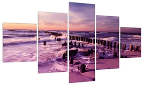 Tablou cu mare și pietre (125x70 cm), în 40 de alte dimensiuni noi