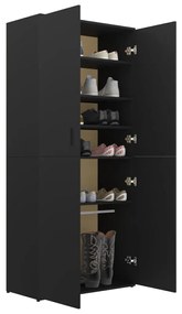 Pantofar, negru, 80 x 39 x 178 cm, PAL Negru, 1