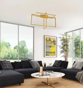 Lustra aplicata LED design modern geometric Erick auriu