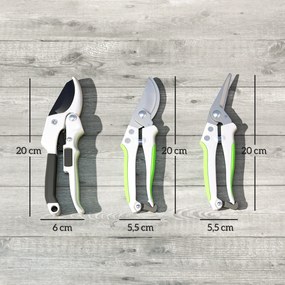 Outsunny Set de 3 foarfece pentru grădină, set de tăiere pentru grădinărit, cu lamă ascuțită, din metal și aluminiu, argintiu negru | Aosom Romania