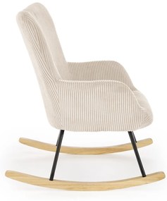 Fotoliu tip balansoar Belmiro velvet crem H92 cm