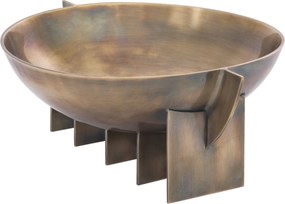 Vas decorativ din otel inoxidabil design LUX Bismarck, alama vintage 114156 HZ