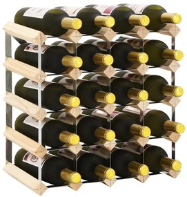 vidaXL Suport sticle de vin pentru 20 sticle, lemn masiv de pin