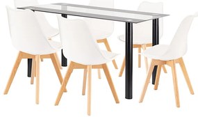 Zelma 6+1 set de sufragerie alb