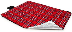 Pătură de picnic în carouri roșii Lățime: 150 cm Lungime: 180 cm