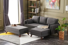 Coltar Extensibil Bella Mini Corner Sofa Right, Antracit