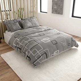 Lenjerie de pat din bumbac Renforce CUBURI gri Dimensiune lenjerie de pat: 70 x 90 cm | 140 x 200 cm