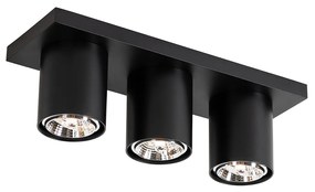 Plafoniera modernă cu spoturi negre cu 3 lumini - Tubo