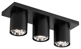 Plafoniera modernă cu spoturi negre cu 3 lumini - Tubo