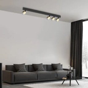 LED RGBW spot reglabil TOP 4xGU10/6,5W/230V 2700-6500K negru/auriu