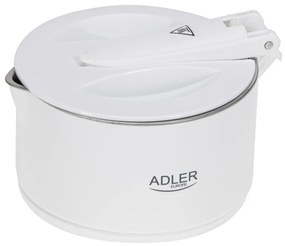 Fierbator pentru calatorii Adler AD 1377, 600W, 0.6 L, Corp din silicon pliabil, Protectie la supraincalzire, Indicator luminos, Alb