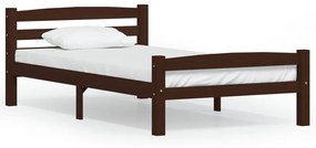 322083 vidaXL Cadru de pat, maro închis, 100x200 cm, lemn masiv de pin
