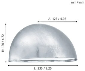Aplică de exterior EGLO 90867 LEPUS 1xE27/40W oțel galvanizat