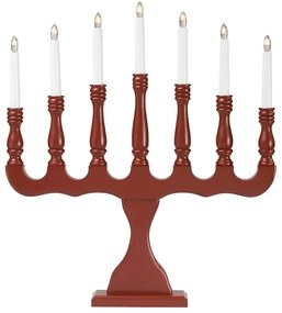 Markslöjd 8004,1 - Suport pentru lumânări de Crăciun SVANEHOLM 7xE10/3W/230V pin/roșu