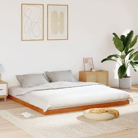 vidaXL Cadru de pat, maro ceruit, 180x200 cm, lemn masiv de pin