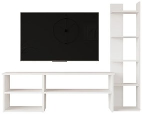 Set mobilier living Perla, Pako World, Alb, 120x29x41 cm