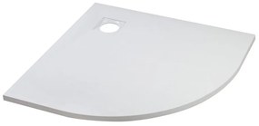 Cagliari White 80x80x2,6 cm tăviță de duș semicirculară, SMC, cu sifon inclus
