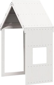 vidaXL Acoperiș Pat Copii, alb, 55x99x139,5 cm Lemn Mass Pin
