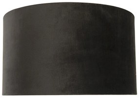 Abajur din catifea neagră 35/35/20 cu interior auriu