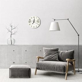 Ceas de perete din sticla rotund Abstract Abstract Art Gray