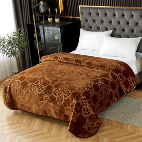 Pătură Cocolino gofrată, maro, 200x240 cm, 2,3 kg, PGU01