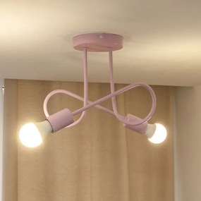 Lustră aplicată OXFORD 2xE27/15W/230V roz