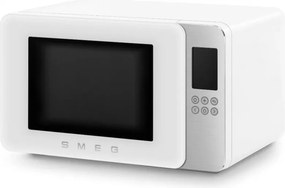 Cuptor cu microunde cu gratar 4in1 SMEG Collezione MOC01WHMEU, 1900 W, 29 l, 18 programe, Inchidere lina, Semnal sonor, Ecran LCD, Alb mat